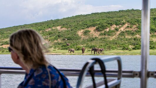 Sejlads på Lake Mburo