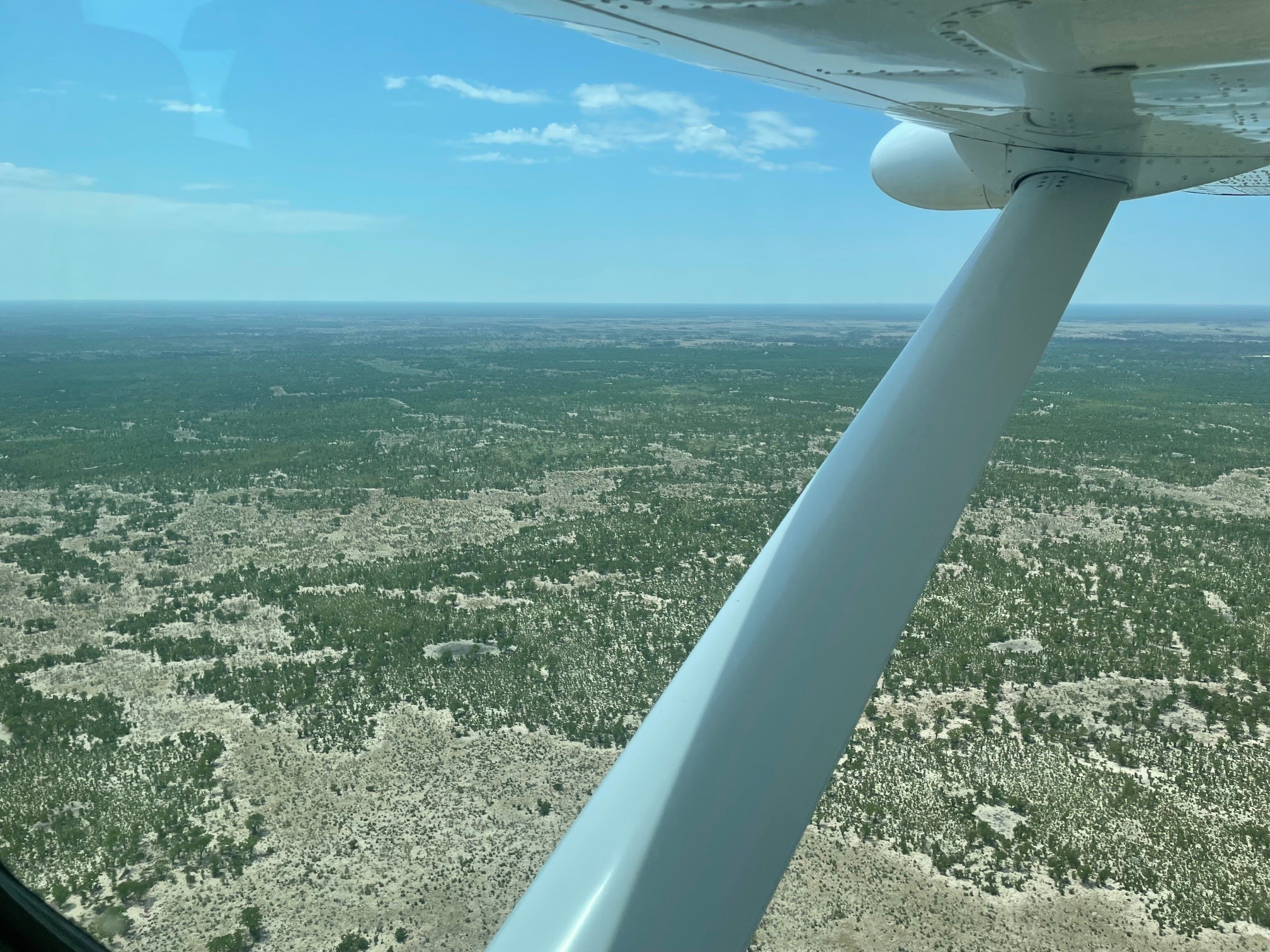 Billede fra luften over Okavanga Delta